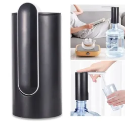 Vikbar USB uppladdningsbar elektrisk vattendispenserpump - Svart