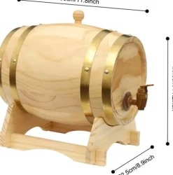 Vinfatdispenser, Vintage Design, 5L Kapacitet,trä
