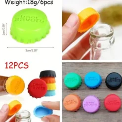 Vinflaskekork, Rund Silikonflaskekork, Vin som Håller Fräschör, för Champagne, Öl, Läsk, Bar