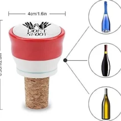 Vinflaskpropp - Hands Up - Keramik - Skjut inte - Perfekt för presenter och fester