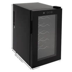 Vinkyl, 18 flaskors kapacitet, digital temperaturkontroll,46L, svart