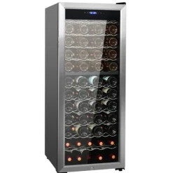 Vinkylare 80 flaskor, Dual Zone, Fristående Kylskåp, LED-ljus, Energisparande, Digital temperaturkontroll