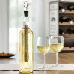 VinKylare 2-i-1 - SHOP-STORY - VINKYLANDE - Rostfritt Stål - Inbyggd Luftare - Hällspout