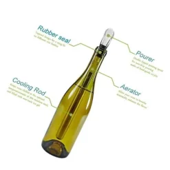 Vinkylare, 3-i-1 kylsticka för vinflaskor i rostfritt stål, perfekt present till vintillbehör.