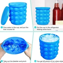 Vinkylare, stor 2 i 1 silikonishink med lock, spara utrymme, verktyg för kök, redskap