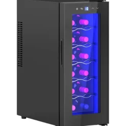 Vinlagringsskåp, 26,5x51,5x65 cm, Svart