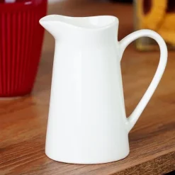 Vit mjölkkanna i porslin 200 ml