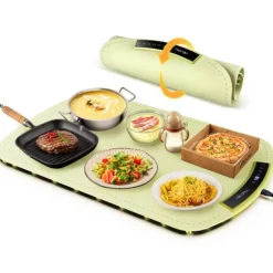 Värmeplatta, 8 temperaturinställningar, snabb uppvärmning,23.62x15.75inch, grön