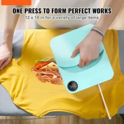 Värmepress 12 x 10 i bärbar, enkel press, sublimeringsöverföring, DIY T-shirt, hög värme och precision