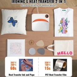 Värmepress 9 x 9 i bärbar enkelpress för sublimation, överföring av DIY T-shirt.