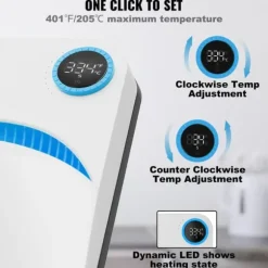 Värmepress 9x9 Portable Easy Press, Sublimeringsöverföringsskrivare för DIY T-shirt, kompakt och enkel att använda