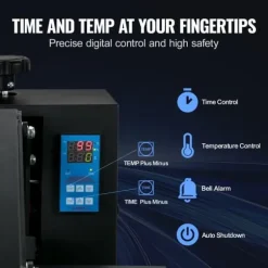 Värmepressmaskin 16 x 20, Sublimeringsöverföringsskrivare för DIY T-shirt, snabbt värme, digital temperaturkontroll