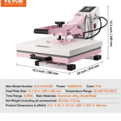 Värmepressmaskin, utdragbar låddesign, precis digital kontroll,ROSA