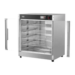 Värmeskåp för mat, 5 nivåer rostfritt stål, justerbara hyllor, förvaring