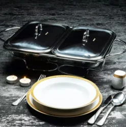 VÄRMETÅLIG BORDSVÄRMARE 2x1,6L KINGHOFF KH-1412