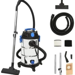 Våt- och torrdammsugare 1200 W 30 L silver