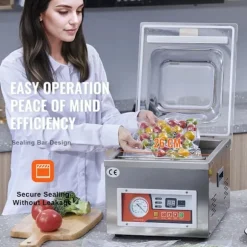 260W 100 Kpa kammarvakuumförslutare för mat, kött och marinader, vakuumförpackningsmaskin för kök, lätt att använda