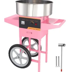 1050W elektrisk sockervaddsmaskin med vagn för olika fester, lämplig för de flesta sorters socker, hög säkerhet, lätt att manövrera