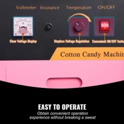 1050W elektrisk sockervaddsmaskin med vagn för olika fester, lämplig för de flesta sorters socker, hög säkerhet, lätt att manövrera