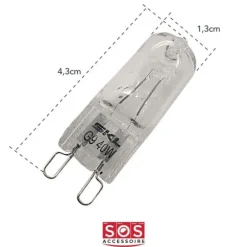 40W halogenlampa för Whirlpool AKZM 770/NB spis - Originaltillverkade del