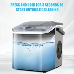 110W 12kg/24 timmar stationär helautomatisk kulformad ismaskin för hushåll med automatisk rengöringsfunktion