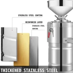 1100W 15kg/H effektiv elektrisk jordnötssmörmaskin, justerbar malningsfinhet, hänsynsfulla detaljer, flera användningsområden