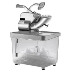 300W 180kg/H elektrisk snökon maskin med 34L integrerad förvaringslåda, hög krosseffektivitet, brett inlopp, lätt att använda