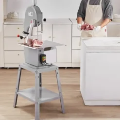 1500W kommersiell elektrisk köttbandsåg i rostfritt stål, kraftfull och hållbar sågmaskin.