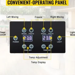 380W kommersiell slushmaskin med 2x2,5 L tank, bekväm manöverpanel, snabb kylning, användarvänlig design, bred applikation