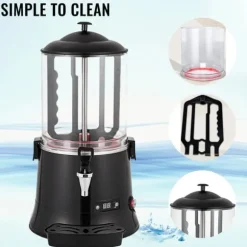 400W 10L 30-90°C varmchokladmaskin med avtagbar droppbricka, choklad tempereringsmaskin, lätt att använda och rengöra