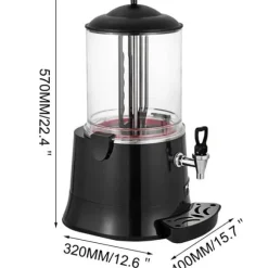 400W 10L 30-90°C varmchokladmaskin med avtagbar droppbricka, choklad tempereringsmaskin, lätt att använda och rengöra