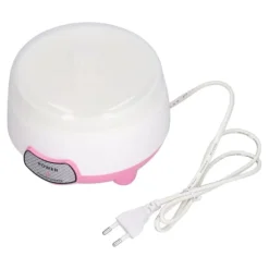 15W 1L mini yoghurtmaskin 360° uppvärmning automatisk yoghurtmaskin för hem EU-kontakt 220V rosa