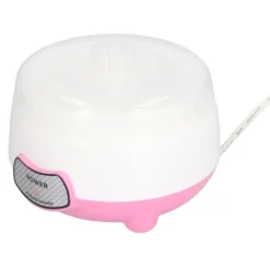 15W 1L mini yoghurtmaskin 360° uppvärmning automatisk yoghurtmaskin för hem EU-kontakt 220V rosa