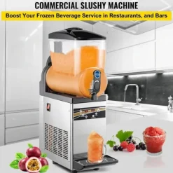 500W 15L singel tank slushmaskin, fryst dryckesmaskin, högkvalitativa material, effektiv kylning, exakt kontroll, lätt att använda
