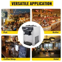 2200W 20-28L/H mjukglassmaskin med 2 x 6L behållare och 4 olika munstycken, 3 smaker, smart manöverpanel, genomtänkta detaljer