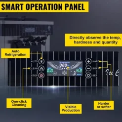 2200W 20-28L/H mjukglassmaskin med 2 x 6L behållare och 4 olika munstycken, 3 smaker, smart manöverpanel, genomtänkta detaljer