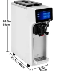 1000W 10-20L/timme mjukglassmaskin med 4,5L behållare, intelligent pekskärmskontroll, pålitlig isoleringseffekt, stabil och tyst drift