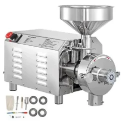 2200W 1500rpm 50kg kapacitet 30-50kg/H elektrisk spannmålskvarn med olika tillbehör, justerbar finhet, med överbelastningsskydd