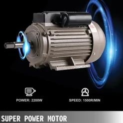 2200W 1500rpm 50kg kapacitet 30-50kg/H elektrisk spannmålskvarn med olika tillbehör, justerbar finhet, med överbelastningsskydd