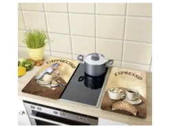 WENKO Coffee, Rektangulär, Plast, Härdat glas, Termoplastisk elastomer (TPE), Beige, Frukt och grönsaker, Bild, 300 mm