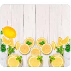 WENKO Huvbotten, Köksstänk, "Citroner", härdat glas, 56x50 cm, Flerfärgad