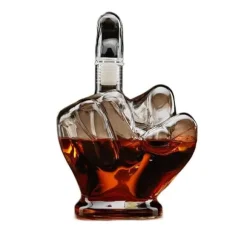 Whiskykaraff för långfinger för alkohol Rolig present till kille