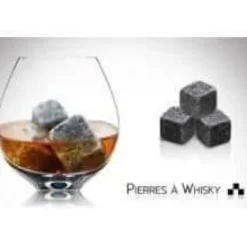 Whiskystenar - Set om 9 - Natursten - Färg grå - Återanvändbara