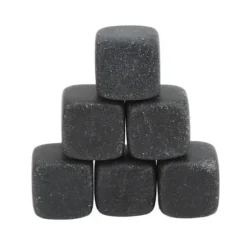 Whiskystenuppsättning - GOTOTOP - Basalt - Förvaringspåse - Snabb kylning - Grå färg