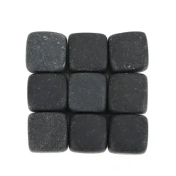 Whiskystenuppsättning - GOTOTOP - Basalt - Förvaringspåse - Snabb kylning - Grå färg