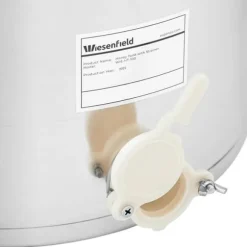 Wiesenfield - Honungshink - 70 L - med sil, lock och tryckkran - rostfritt stål