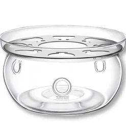 Wilmax | kaffe- och tevärmare i borosilikatglas | håller drycker varma i upprätt läge, diskmaskinssäker, stabil, presentidé, passar alla tekannor