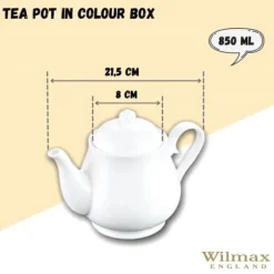 Wilmax teekanna 850 ml av porslin med inbyggd filter