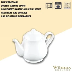Wilmax teekanna 850 ml av porslin med inbyggd filter