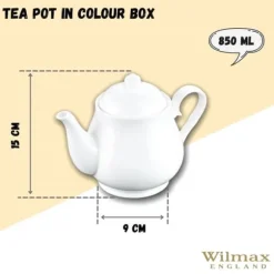 Wilmax teekanna 850 ml av porslin med inbyggd filter
